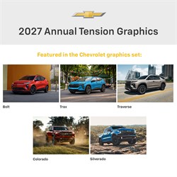 Chevrolet Annual SET OF 5 Tension Graphic Inserts